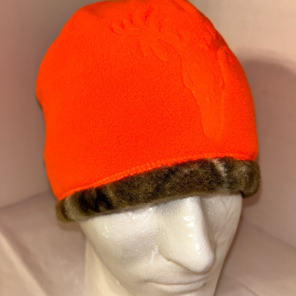 Hot Shot REALTREE EDGE Reversible Orange/Camo Fleece Beanie. NWT One Size - Picture 5 of 10